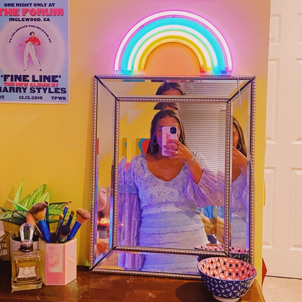 Loveshackfancy Large Multi Ruffle Blue Purple Flo… - image 5